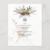 Kerst uitnodiging winter vakantie trouwerij flyer (Achterkant)