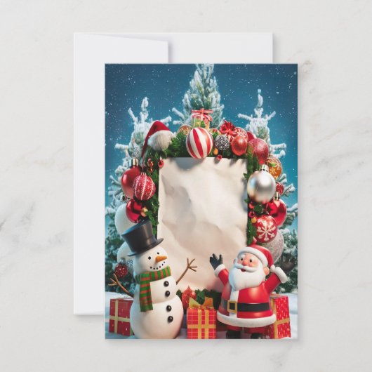 Kerst uitnodigingskaart blanco kaart (Voorkant)