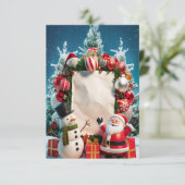 Kerst uitnodigingskaart blanco kaart (Staand voorkant)
