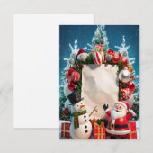 Kerst uitnodigingskaart blanco kaart (Voorkant / Achterkant)