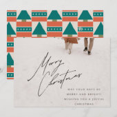 Kerst uitnodigingskaart feestdagenkaart (Voorkant / Achterkant)