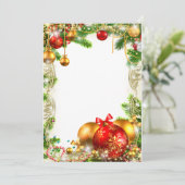 KERST UITNODIGINGSKAART KAART (Staand voorkant)