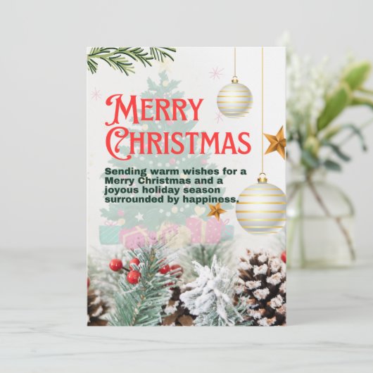 Kerst Uitnodigingskaart Kaart (Staand voorkant)