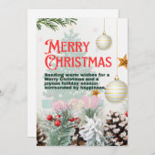 Kerst uitnodigingskaart kaart (Voorkant / Achterkant)