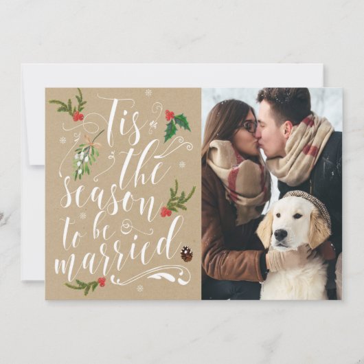 Kerst uitnodigingskaart voor het bewaren van de da save the date (Voorkant)