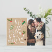 Kerst uitnodigingskaart voor het bewaren van de da save the date (Staand voorkant)