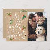Kerst uitnodigingskaart voor het bewaren van de da save the date (Voorkant / Achterkant)