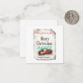 kerst uitnodigingskaarten notitiekaartje (Voorkant / Achterkant in situ)