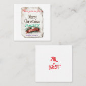kerst uitnodigingskaarten notitiekaartje (Voorkant / Achterkant)