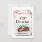kerst uitnodigingskaarten RSVP kaartje (Voorkant)
