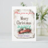 kerst uitnodigingskaarten RSVP kaartje (Staand voorkant)
