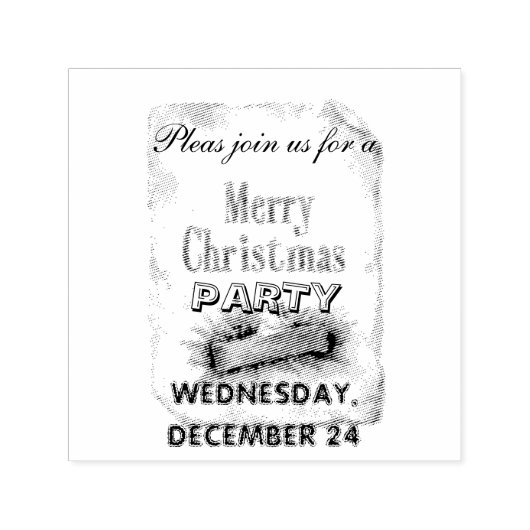 kerst uitnodigingskaarten zelfinktende stempel (Design)