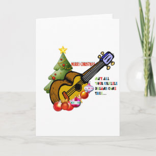 Kerst Ukulele Shirt Feestdagen Kaart