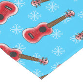 Kerst Ukulele Uke Speler Muzikant Patroon Korte Tafelloper (Hoek)