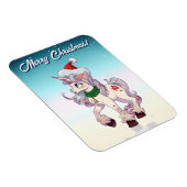 Kerst Unicorn Cartoon Magneet (Rechterzijde)