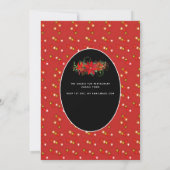 Kerst Unicorn Face Party Red Gold Fun Modern Kaart (Achterkant)