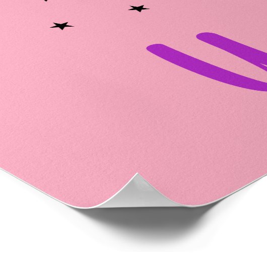 Kerst Unicorn Magical Rainbow Green Paars Poster (Hoek)