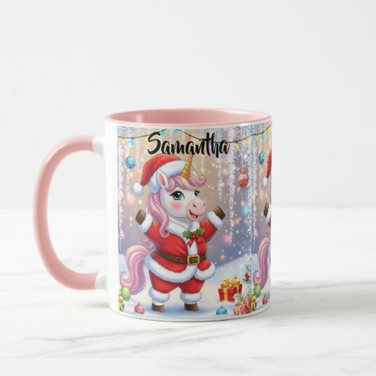 Kerst Unicorn Mok (Links)