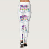 kerst unicorn santa claus leggings (Achterkant)