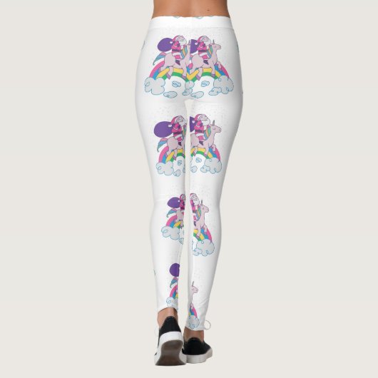 kerst unicorn santa claus leggings (Achterkant)