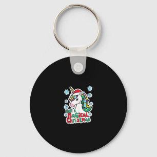 Kerst Unicorns Hebben een Magisch Kerstfeest Sleutelhanger
