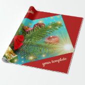 kerst uniek, glanzend wrappend papier, kleurrijk cadeaupapier (Uitgerold)