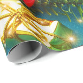 kerst uniek, glanzend wrappend papier, kleurrijk cadeaupapier (Rol Hoek)