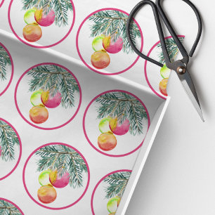 Kerst Unieke Waterverf Magenta Tissuepapier