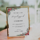 Kerst Unplugged Ceremony Wedding Sign, Kaart