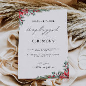 Kerst Unplugged Ceremony Wedding Sign, Kaart