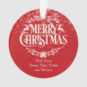 Kerst Uw Familie Definitie Vakantie Ornament (voorkant)