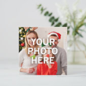 Kerst Uw Foto Hier Feestdagenkaart (Staand voorkant)
