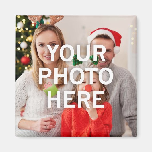 Kerst uw foto hier magneet (Voorkant)