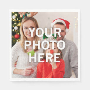 Kerst uw foto hier servet