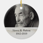 Kerst Vader Memorial Keramisch Ornament (Achterkant)