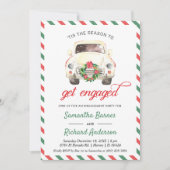 Kerst Vakantie Auto Reizen Verloving bruiloft Kaart (Voorkant)