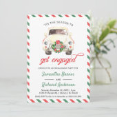 Kerst Vakantie Auto Reizen Verloving bruiloft Kaart (Staand voorkant)