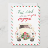 Kerst Vakantie Auto Reizen Verloving bruiloft Kaart (Achterkant)