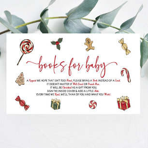 Kerst vakantie Baby shower boeken voor Baby Informatiekaartje