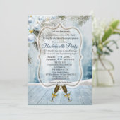 Kerst Vakantie Bachelorette Party Uitnodiging (Staand voorkant)