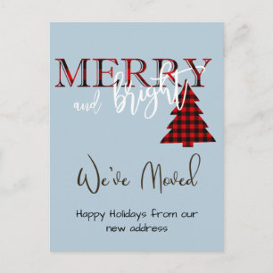 Kerst Vakantie Bewegende Aankondiging Nieuw adres