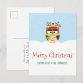 Kerst Vakantie Bewegende Aankondiging Nieuw adres (Voorkant / Achterkant)