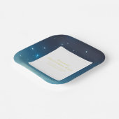 Kerst Vakantie Blauw Papier Bord (Gebogen)