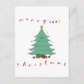 Kerst vakantie Briefkaart | Kawaii kerstboom (Voorkant)