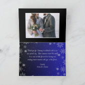 Kerst vakantie bruiloft dank u kaart (Binnen)