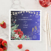 Kerst vakantie bruiloft papier servet (Insitu)