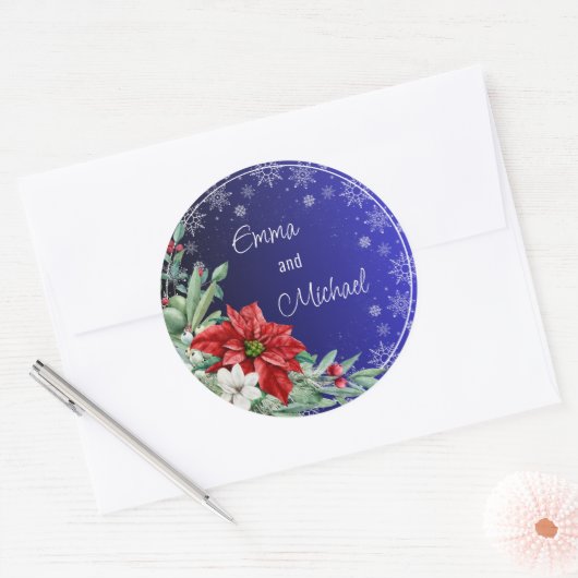 Kerst vakantie bruiloft Sticker (Envelop)