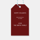 Kerst  vakantie cadeau Label Cadeaulabel (Achterkant)