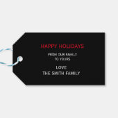 Kerst vakantie cadeau Label Cadeaulabel (Achterkant Horizontaal)