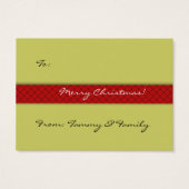 Kerst vakantie cadeau Label (Dog) - personaliseren Visitekaartjes (Achterkant)